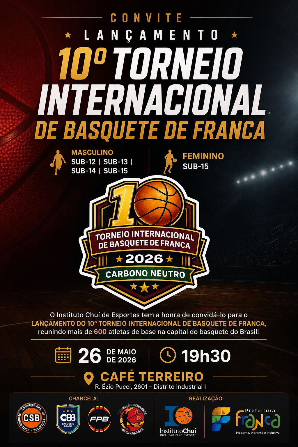 LANÇAMENTO 10º TORNEIO INTERNACIONAL DE BASQUETE DE FRANCA