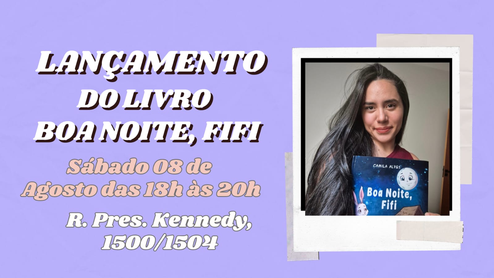 Lançamento do livro infantil: Boa Noite, Fifi
